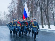 5 декабря 2017г. Москва. Торжественного мероприятия в честь годовщины открытия Мемориального комплекса, посвященного городам воинской славы на Поклонной горе. Фото предоставлено Союзом Городов Воинской Славы России